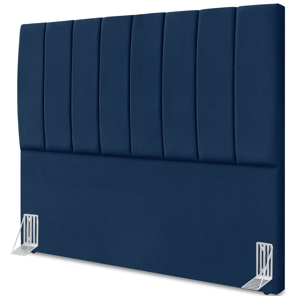 Cabeceira Casal 140cm Allia Suede Azul Marinho RM