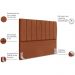 Cabeceira Casal 140cm Allia Suede Terracota RM