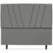 Cabeceira Casal 140cm Bell Suede Cinza RM