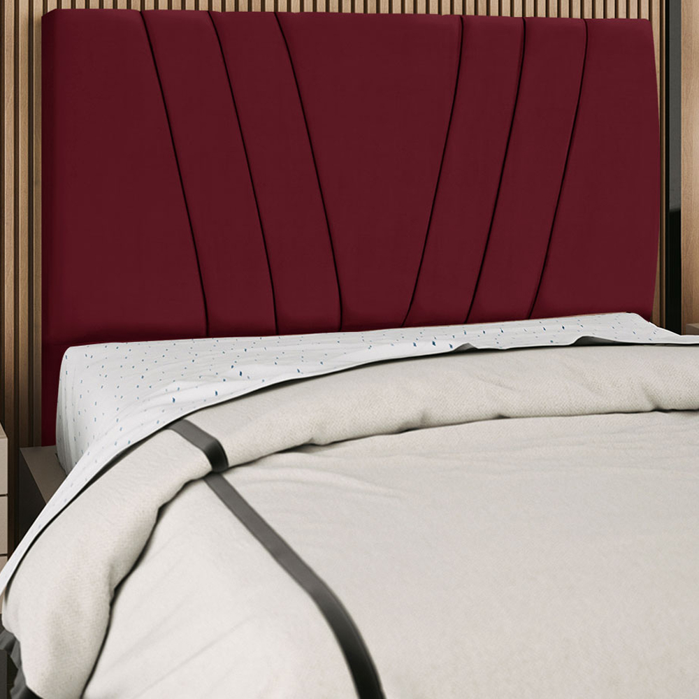 Cabeceira Casal 140cm Bell Suede Vinho RM