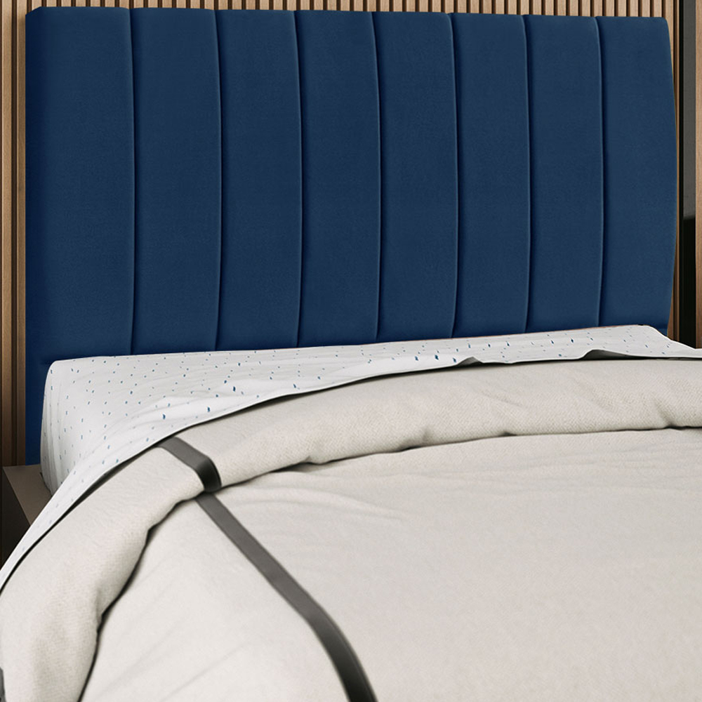 Cabeceira Queen 160cm Arlla Suede Azul Marinho RM