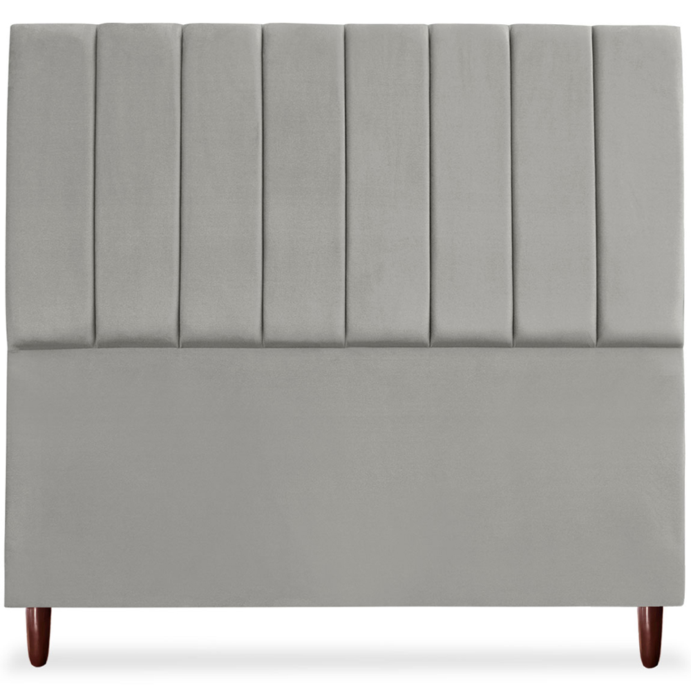 Cabeceira Queen 160cm Arlla Suede Cinza Claro RM