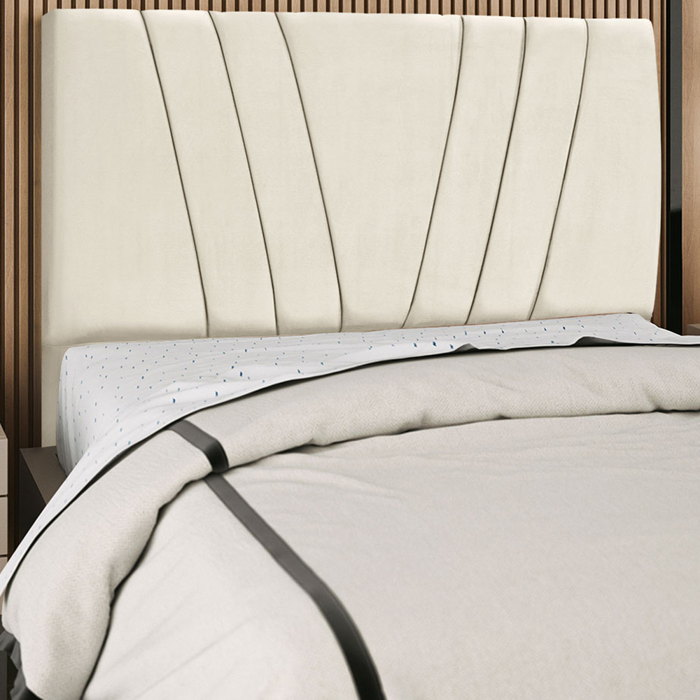 Cabeceira Queen 160cm Bell Suede Bege RM