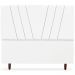 Cabeceira Queen 160cm Bell Suede Branco RM