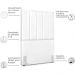 Cabeceira Solteiro 90cm Allia Corano Branco RM