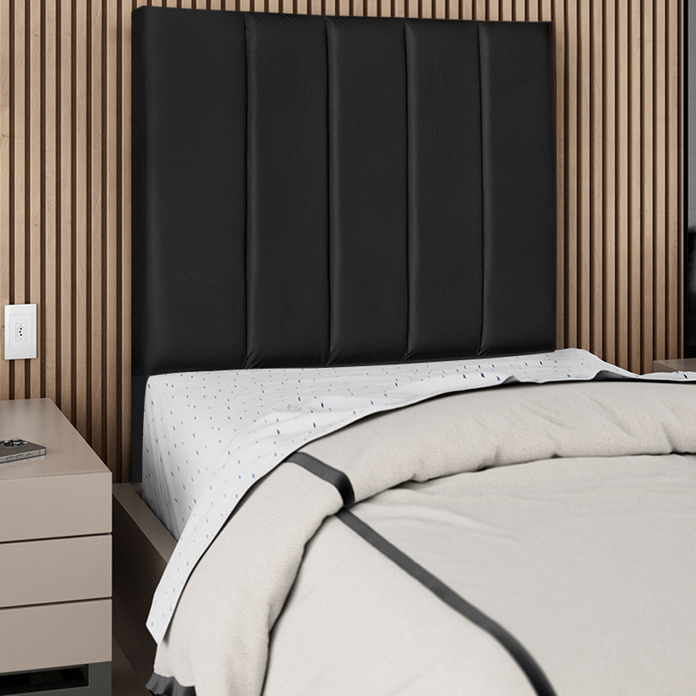 Cabeceira Solteiro 90cm Allia Corano Preto RM