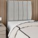 Cabeceira Solteiro 90cm Allia Suede Cinza Claro RM