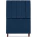 Cabeceira Solteiro 90cm Arlla Suede Azul Marinho RM
