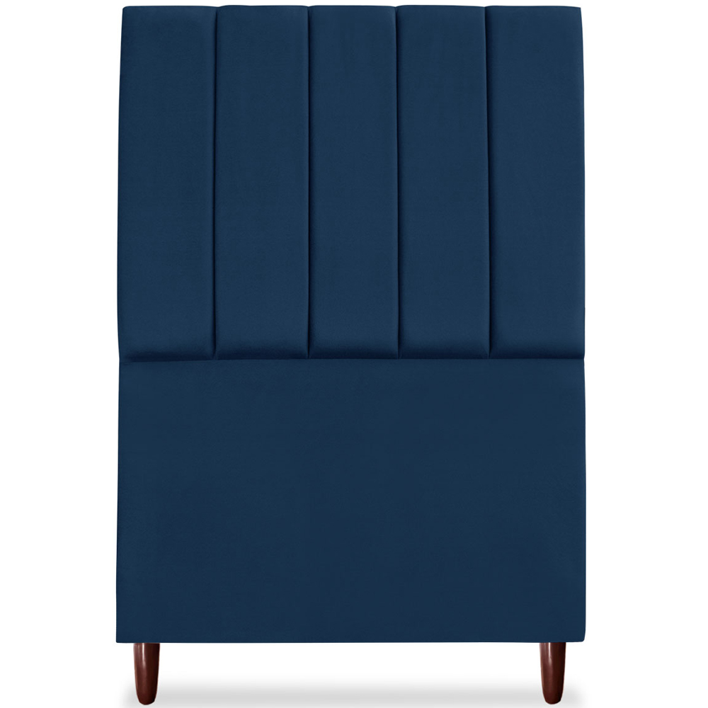 Cabeceira Solteiro 90cm Arlla Suede Azul Marinho RM