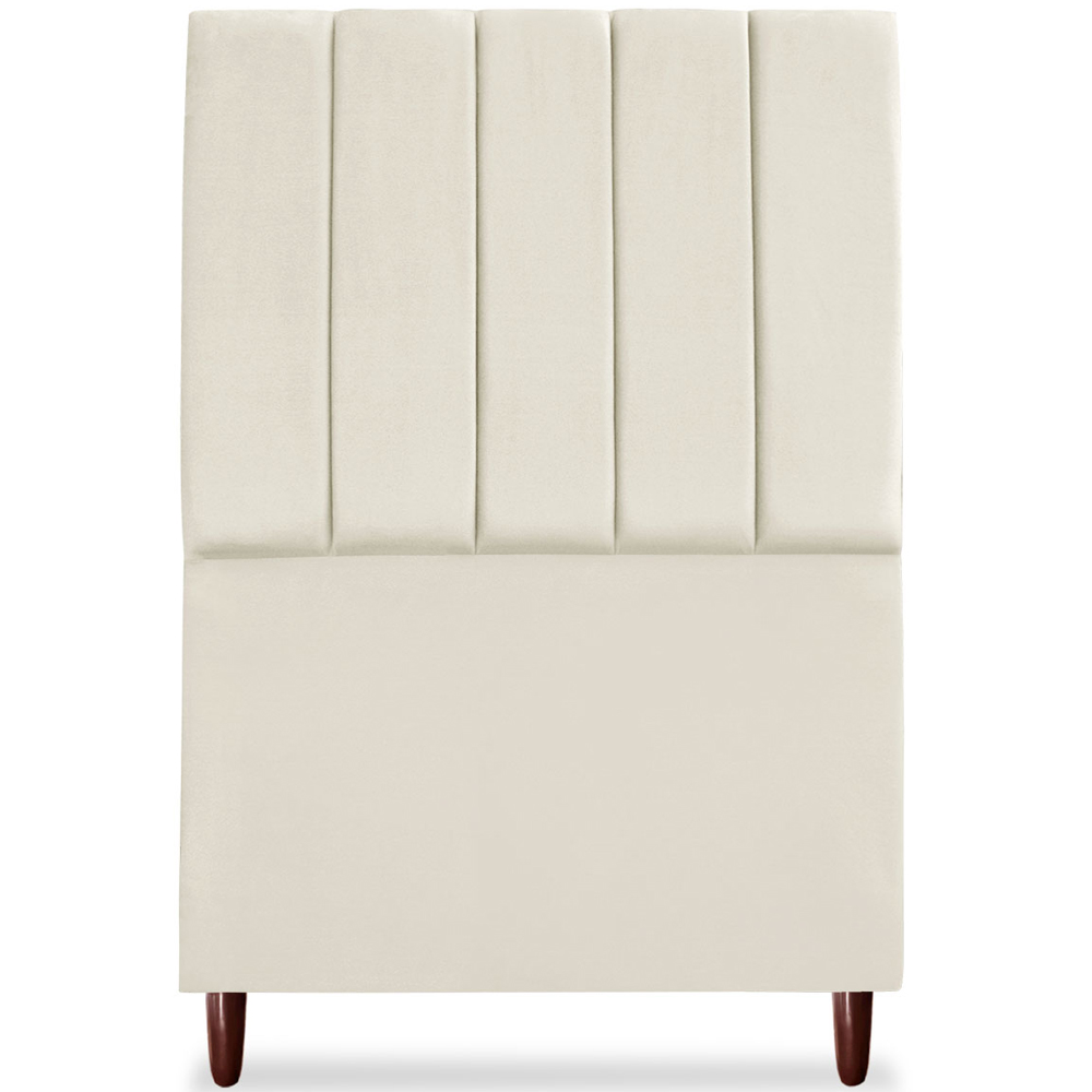 Cabeceira Solteiro 90cm Arlla Suede Bege RM