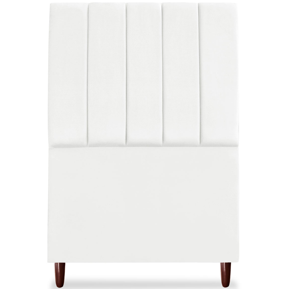 Cabeceira Solteiro 90cm Arlla Suede Branco RM