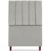 Cabeceira Solteiro 90cm Arlla Suede Cinza Claro RM