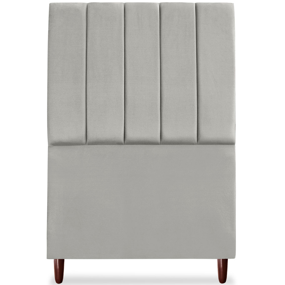 Cabeceira Solteiro 90cm Arlla Suede Cinza Claro RM