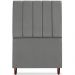 Cabeceira Solteiro 90cm Arlla Suede Cinza RM