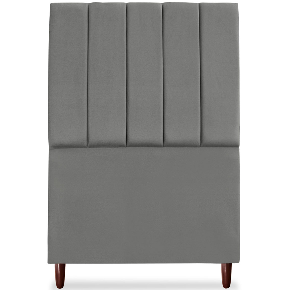 Cabeceira Solteiro 90cm Arlla Suede Cinza RM