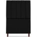 Cabeceira Solteiro 90cm Arlla Suede Preto RM
