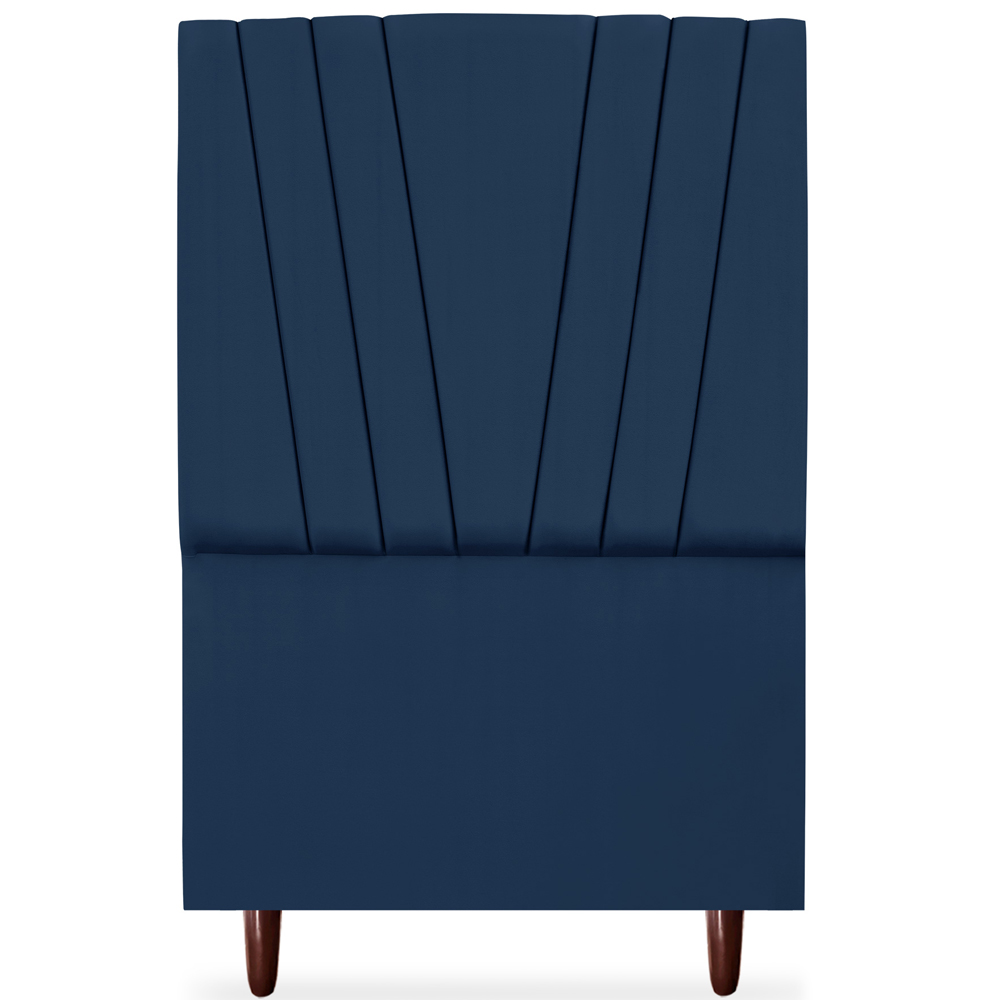 Cabeceira Solteiro 90cm Bell Suede Azul RM