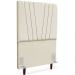 Cabeceira Solteiro 90cm Bell Suede Bege RM