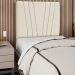 Cabeceira Solteiro 90cm Bell Suede Bege RM