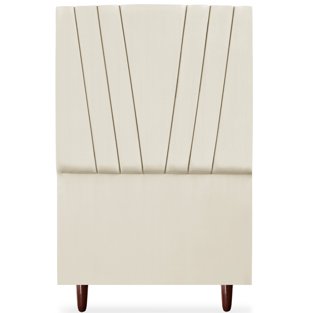 Cabeceira Solteiro 90cm Bell Suede Bege RM
