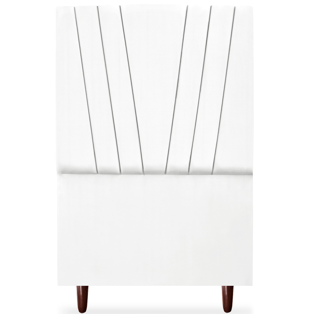 Cabeceira Solteiro 90cm Bell Suede Branco RM