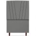 Cabeceira Solteiro 90cm Bell Suede Cinza RM