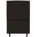 Cabeceira Solteiro 90cm Bell Suede Marrom RM