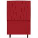 Cabeceira Solteiro 90cm Bell Suede Vermelho RM