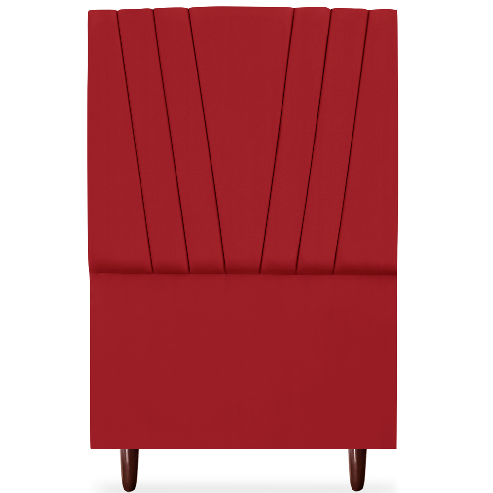 Cabeceira Solteiro 90cm Bell Suede Vermelho RM