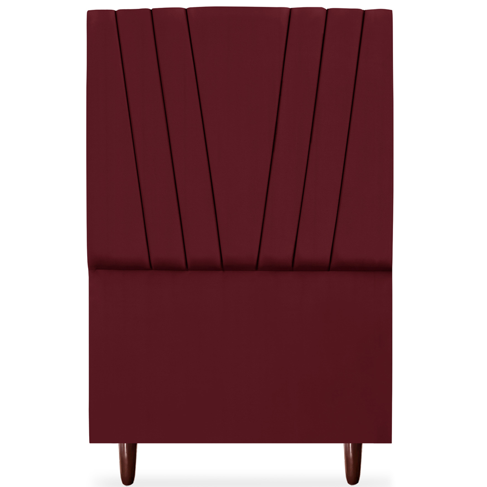 Cabeceira Solteiro 90cm Bell Suede Vinho RM