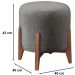 Kit 2 Puf Puff Para Sala Lhor Linho Cinza RM