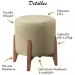 Kit 2 Puf Puff Para Sala Lhor Veludo Bege RM