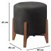 Kit 2 Puf Puff Para Sala Lhor Veludo Preto RM
