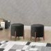 Kit 2 Puf Puff Para Sala Lhor Veludo Preto RM