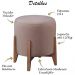 Kit 2 Puf Puff Para Sala Lhor Veludo Rose RM