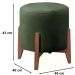 Kit 2 Puf Puff Para Sala Lhor Veludo Verde RM