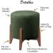 Kit 2 Puf Puff Para Sala Lhor Veludo Verde RM