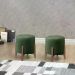 Kit 2 Puf Puff Para Sala Lhor Veludo Verde RM