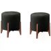 Kit 2 Puff Puf Sala Lhor Corano Preto RM