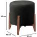 Kit 2 Puff Puf Sala Lhor Corano Preto RM