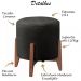 Kit 2 Puff Puf Sala Lhor Corano Preto RM