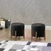 Kit 2 Puff Puf Sala Lhor Corano Preto RM