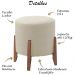 Kit 2 Puff Puf Sala Lhor Linho Bege RM