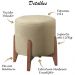 Kit 2 Puff Puf Sala Lhor Veludo Bege RM