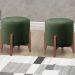 Kit 2 Puff Puf Sala Lhor Veludo Verde RM