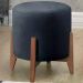 Puf Puff Para Sala Lhor Veludo Azul RM