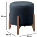 Puf Puff Para Sala Lhor Veludo Azul RM