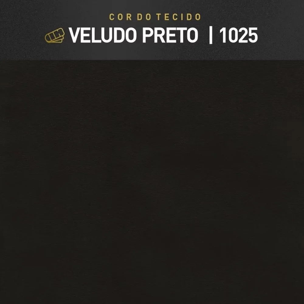 Puff Puf Sala Lhor Veludo Preto RM