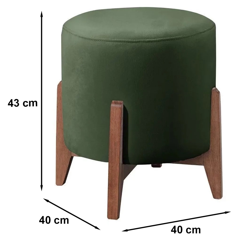 Puff Puf Sala Lhor Veludo Verde RM