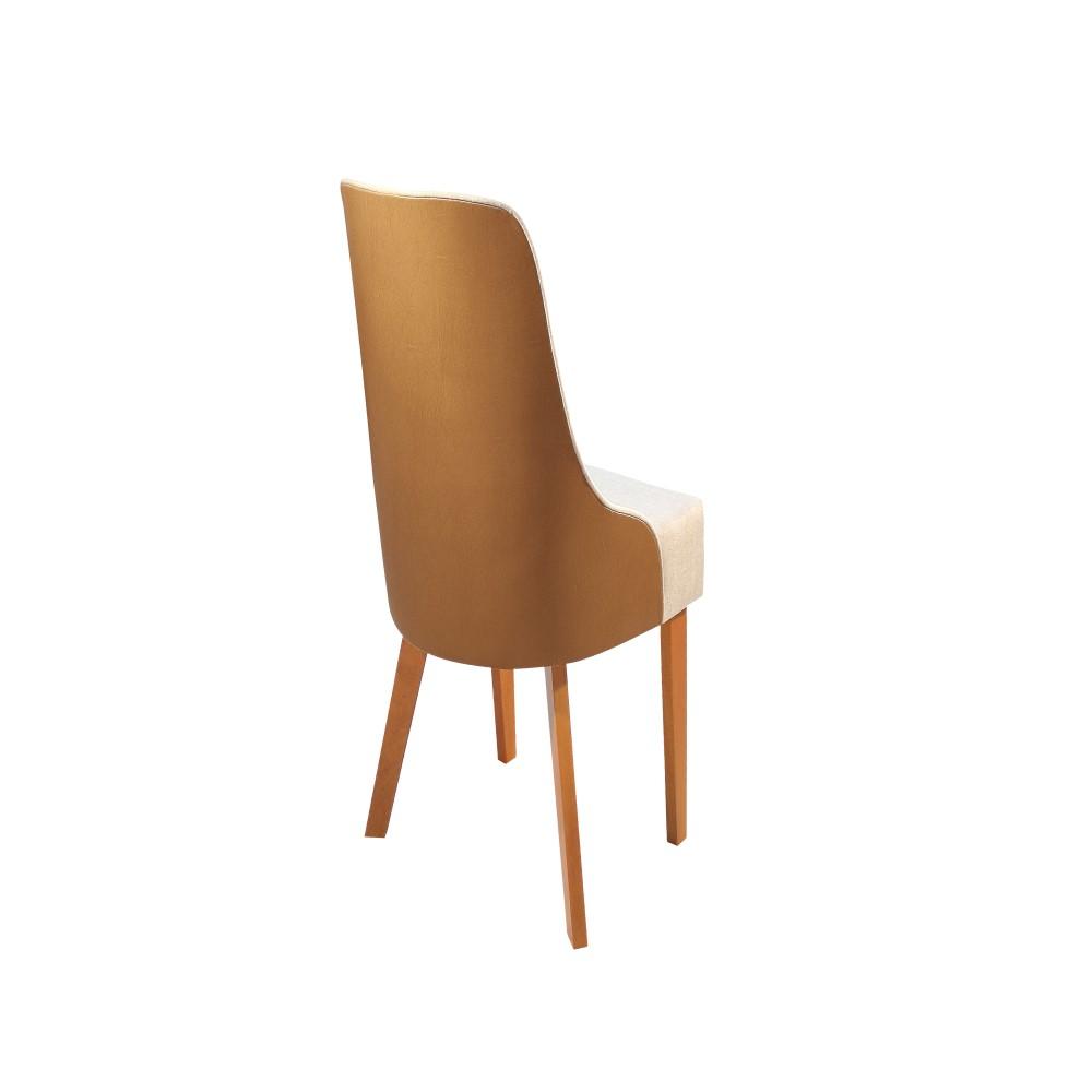 Conjunto Mesa de Jantar Caribe com 4 Cadeira Caramelo e bege